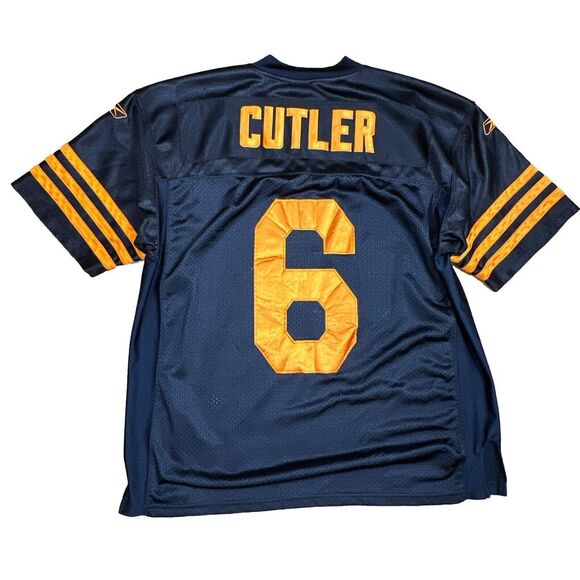 Reebok Other - Jay Cutler Chicago Bears Jersey Size 48 Navy Orange Numbers Reebok On Field NFL